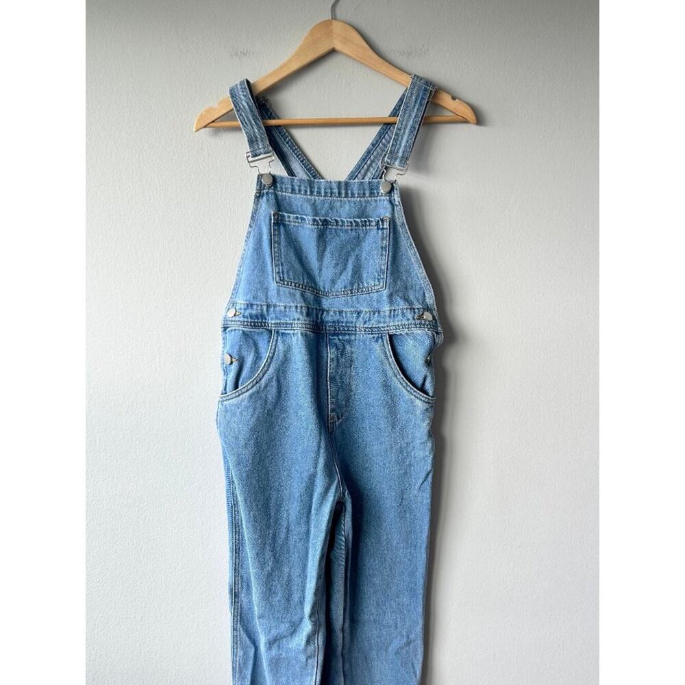 WeWoreWhat S Light Wash Denim Overalls Straight Leg Cotton Bib Jumpsuit - Picture 2 of 12